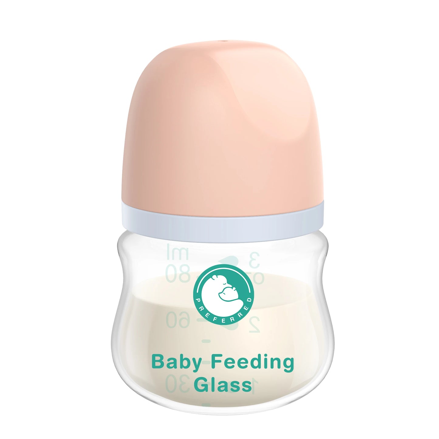Biberon in Vetro per Neonati con Sistema Anti-Colica e Tettarella in Silicone – 90/160 ml