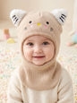 Passamontagna Invernale Bambino e Bambina in Maglia – Cappello con Scaldacollo Integrato e Orecchie da Gatto