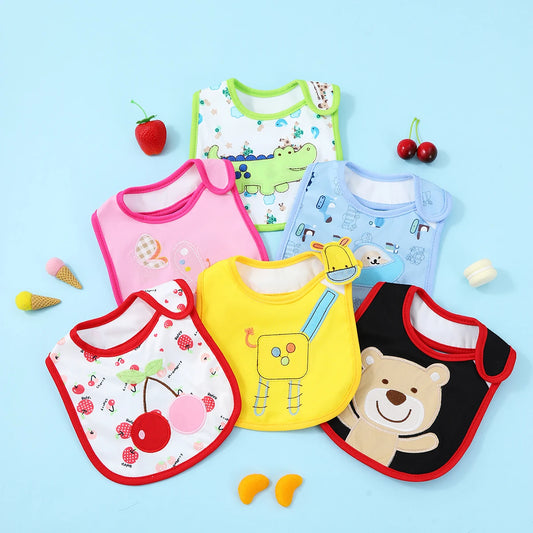 Set 5 Bavaglini Impermeabili Bambino e Bambina – Bavaglie per Pappa con Fantasie Colorate