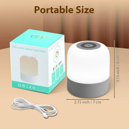 Luce Notturna Bambini Touch Ricaricabile USB-C – 3 Tonalità e Luminosità Regolabile
