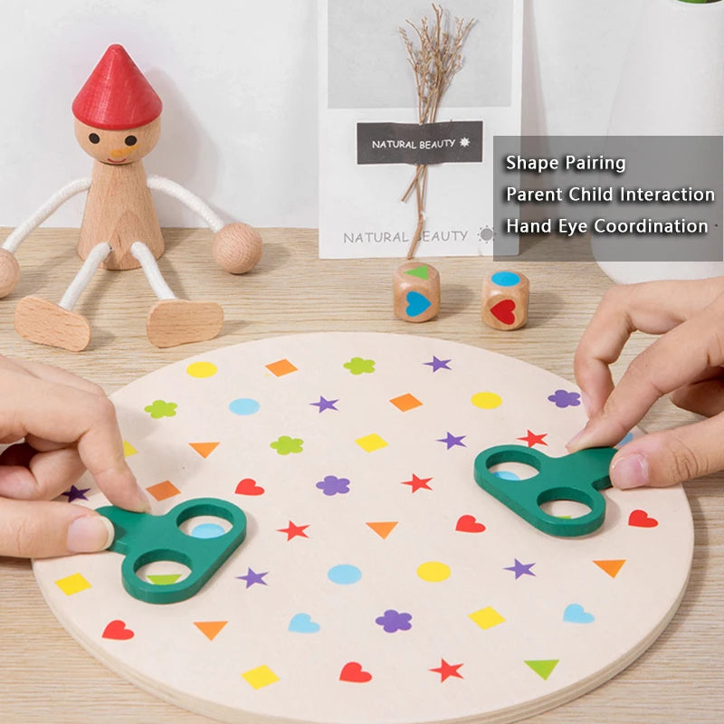 Trova Forme e Colori – Gioco da Tavolo Educativo in Legno per Bambini 3–6 Anni