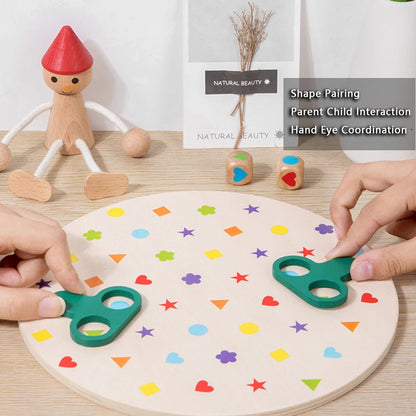 Trova Forme e Colori – Gioco da Tavolo Educativo in Legno per Bambini 3–6 Anni