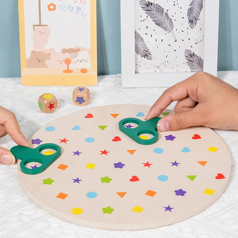 Trova Forme e Colori – Gioco da Tavolo Educativo in Legno per Bambini 3–6 Anni