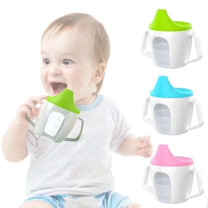 Tazza Primi Sorsi Bambini 200 ml – Bicchiere di Apprendimento con Beccuccio e Doppi Manici