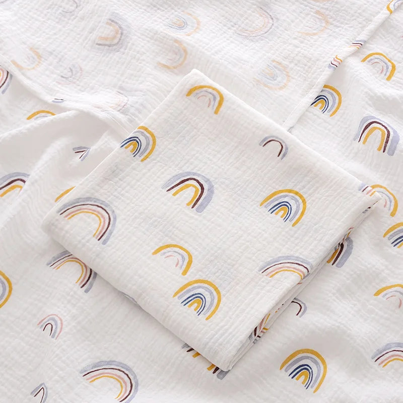 Copertina Neonato in Mussola di Cotone 100×100 cm – Leggera e Traspirante
