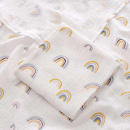 Copertina Neonato in Mussola di Cotone 100×100 cm – Leggera e Traspirante