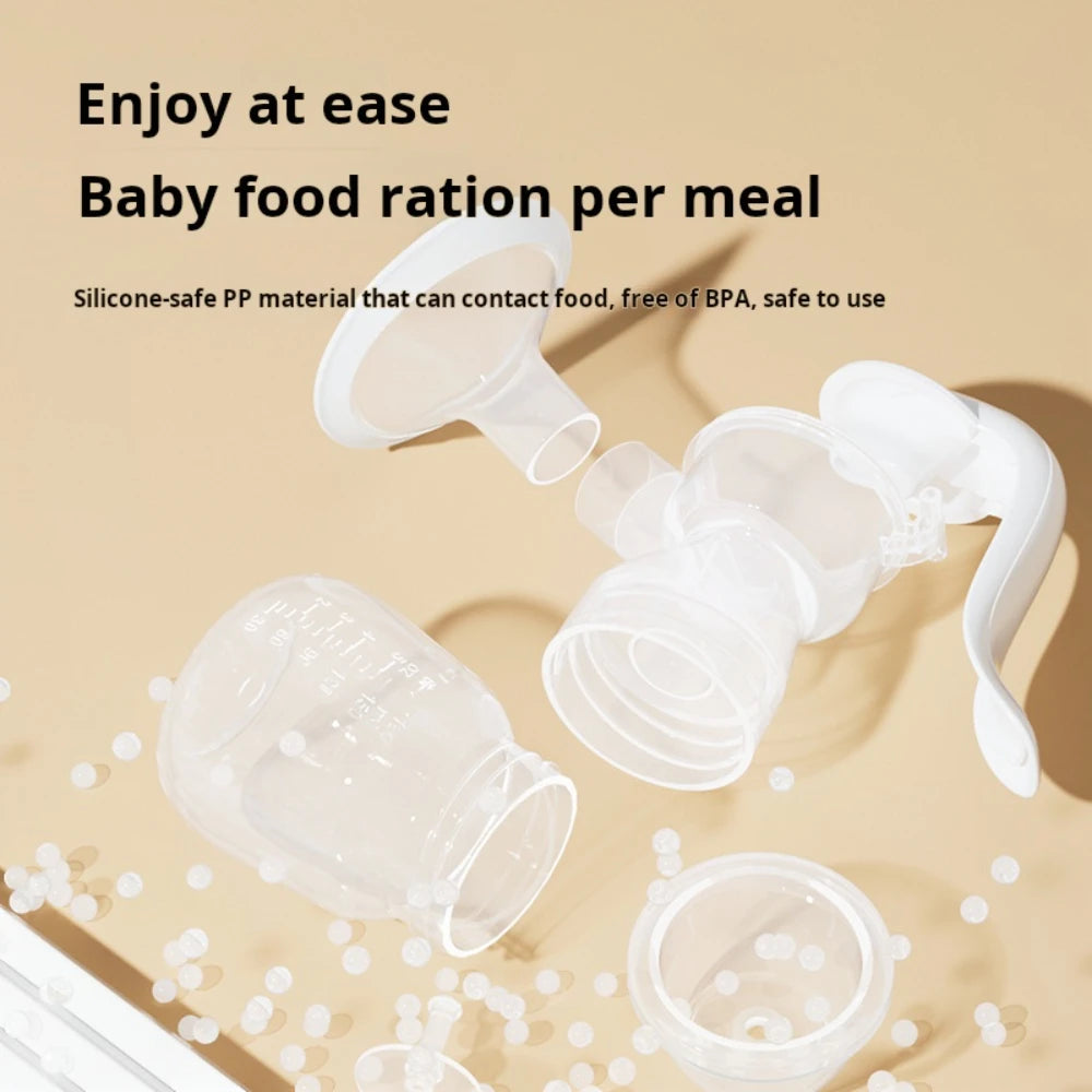 Tiralatte Manuale Senza BPA con Biberon Incluso – Delicato, Ergonomico e Facile da Usare