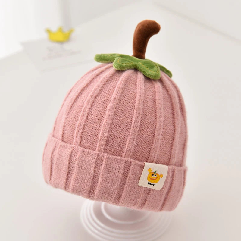 Cappellino Bambino in Maglia a Zucca con Fodera Morbida – 6 Mesi-3 Anni