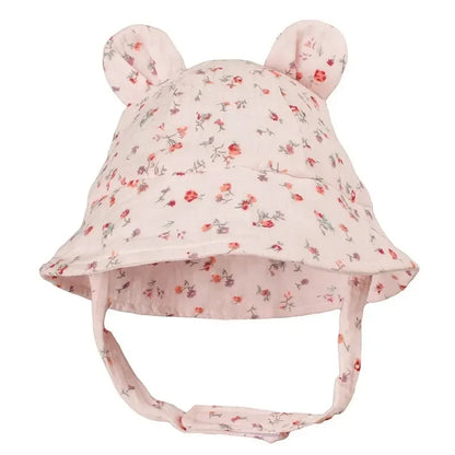 Cappello da Sole Neonato con Orecchie da Coniglietto in Cotone – Cappellino Estivo Regolabile 0-12 Mesi