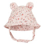 Cappello da Sole Neonato con Orecchie da Coniglietto in Cotone – Cappellino Estivo Regolabile 0-12 Mesi