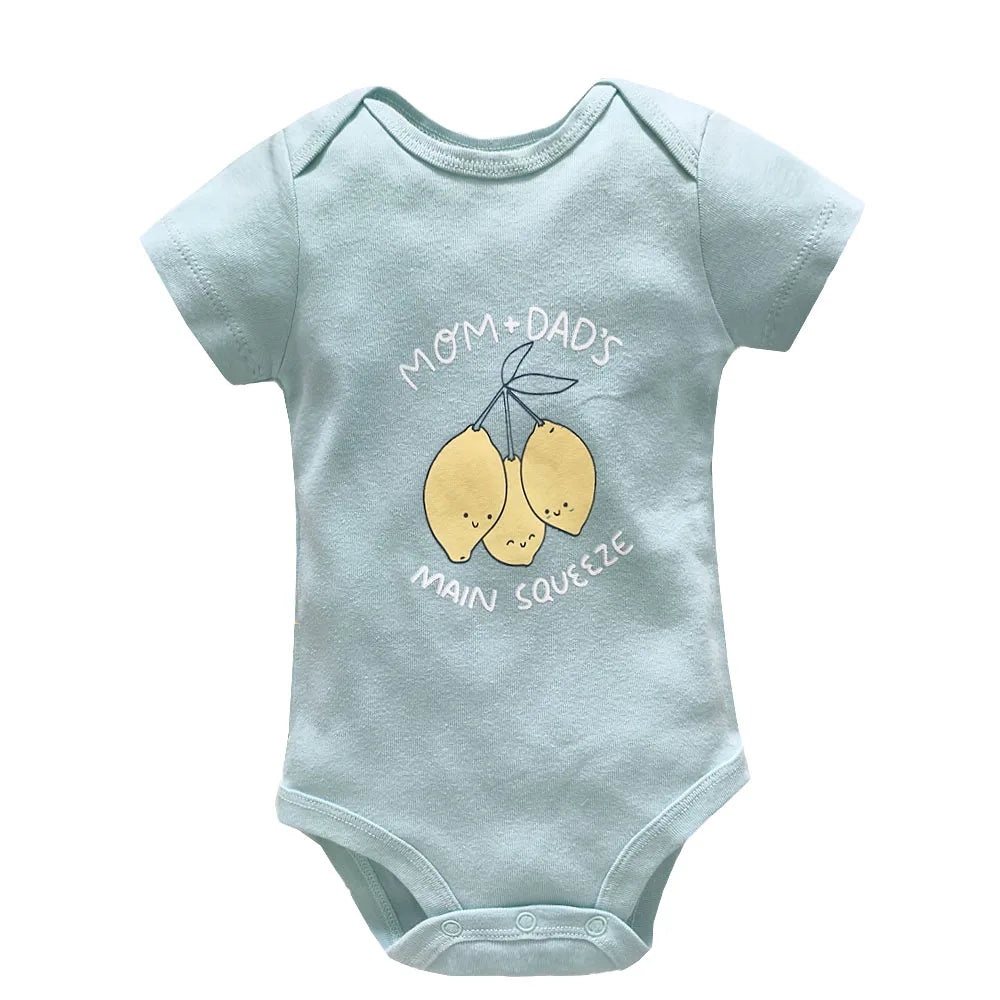 Body Neonato a Manica Corta 100% Cotone – Fantasie Assortite