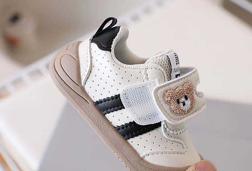 Scarpe Primi Passi Bambino Traspiranti con Doppio Strappo e Suola Morbida Antiscivolo