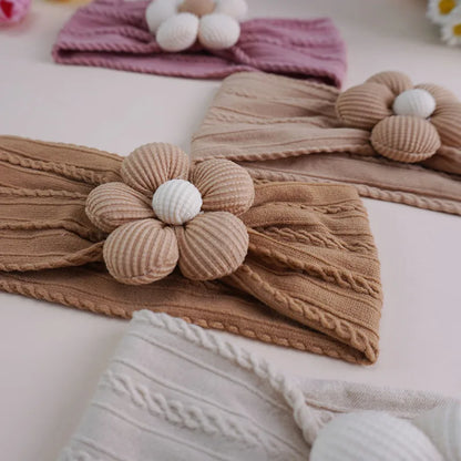 Fascia Elastica per Capelli con Fiore per Neonata e Bambina