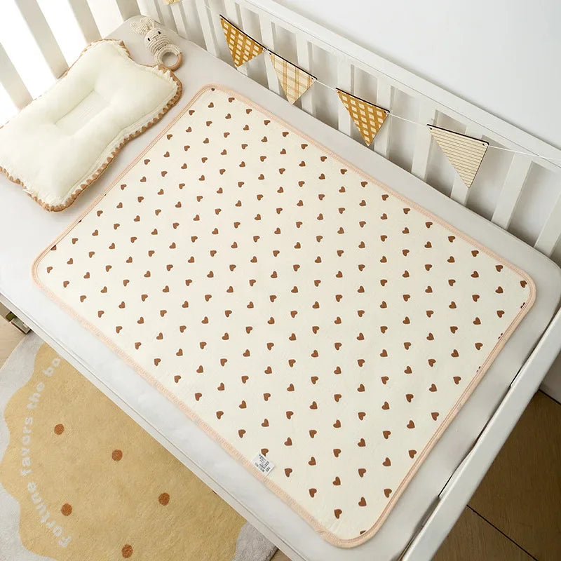 Traversa Neonato Impermeabile e Lavabile 50 × 70 cm – Tappetino Cambio con Superficie in Cotone