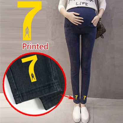 Jeans Premaman Elasticizzati con Fascia Regolabile in Vita