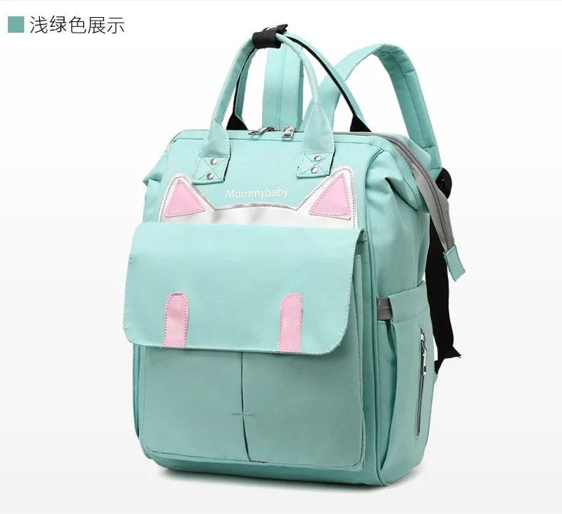 Zaino Mamma Porta Pannolini con Tasche Termiche per Biberon - Borsa con Scomparti Organizer