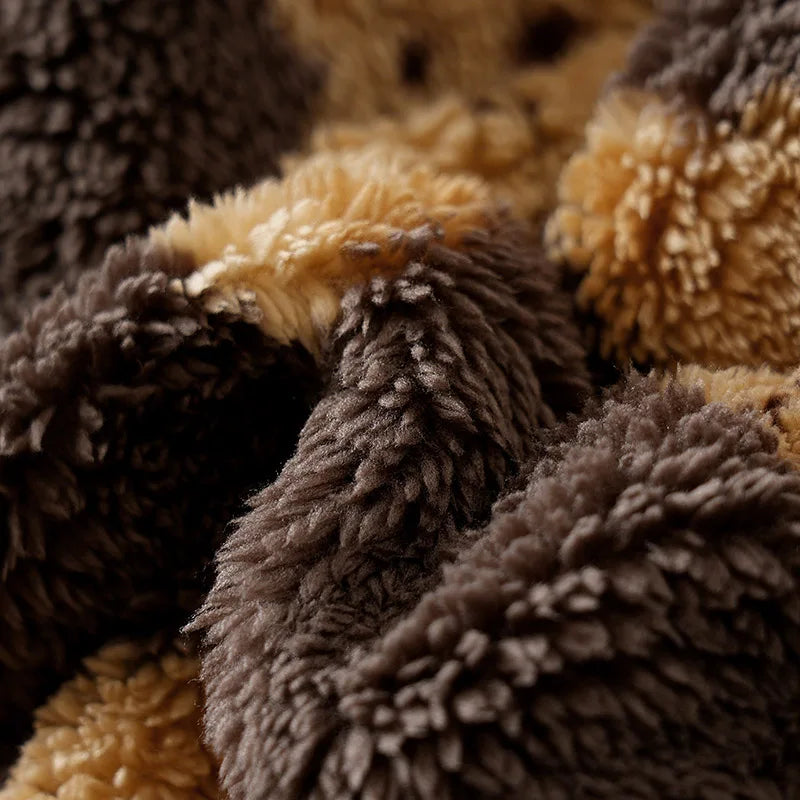 Tutina Invernale in Morbido Peluche con Cappuccio a Orsetto per Neonati (0-18 Mesi)
