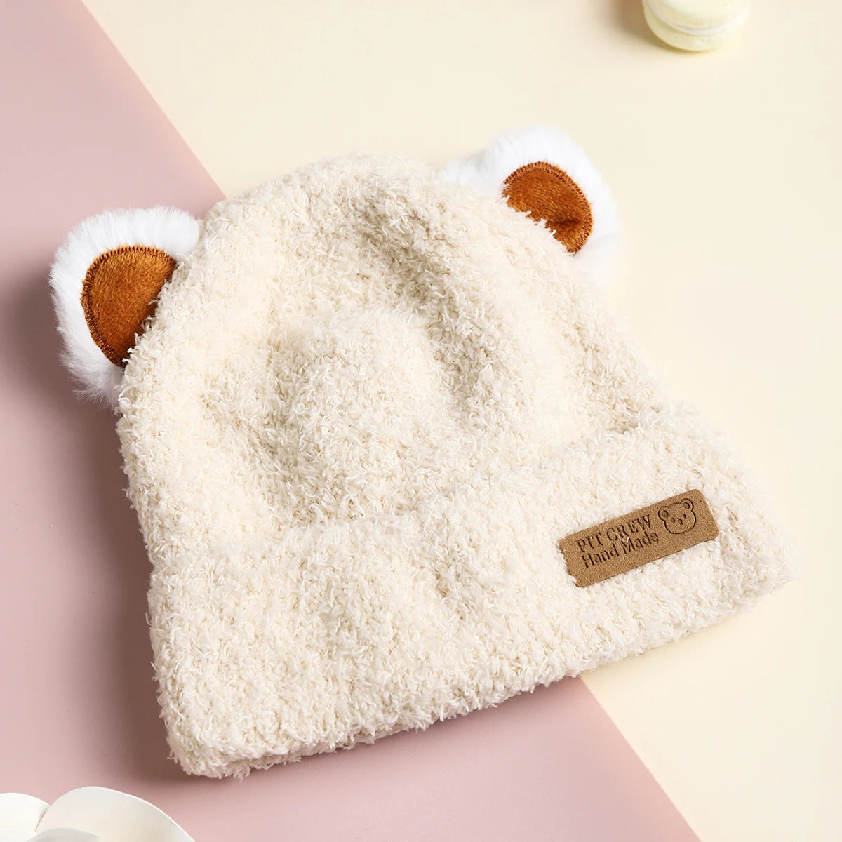 Berretto Bambino in Cotone con Orecchie da Animaletto – Cappello Caldo Elasticizzato 1–3 Anni