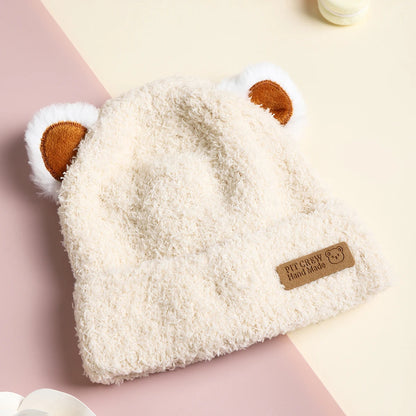 Berretto Bambino in Cotone con Orecchie da Animaletto – Cappello Caldo Elasticizzato 1–3 Anni