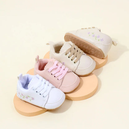 Scarpine Neonato Primi Passi Antiscivolo – Sneakers Morbide 0-18 Mesi