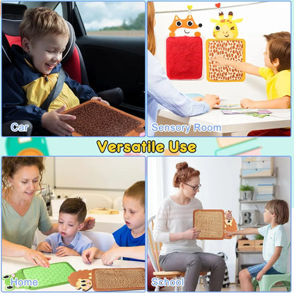 Tappetino Sensoriale per Bambini – Gioco Tattile Educativo con Texture e Animali, Sviluppo Sensoriale e Motricità Fine