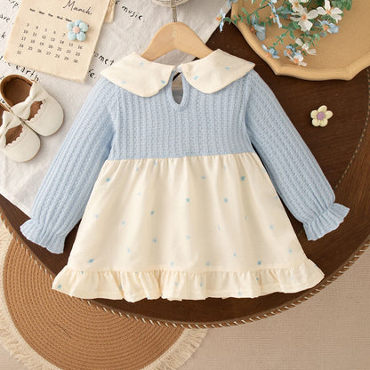 Completo Bambina con Abito e Cardigan in Maglia – Elegante Autunno Inverno 9-36 Mesi