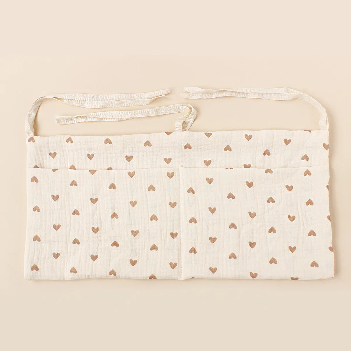 Organizer da Culla in Cotone – Porta Pannolini e Accessori Neonato con Doppia Tasca