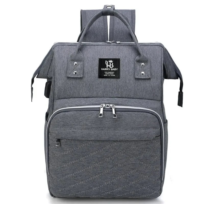 Zaino Fasciatoio Mamma Impermeabile Grande Capacità – Borsa Cambio Neonato con Tasche Termiche Portabiberon e Scomparti Multipli