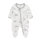 Tutina Intera Neonato 100% Cotone – Manica Lunga con Bottoni Frontali