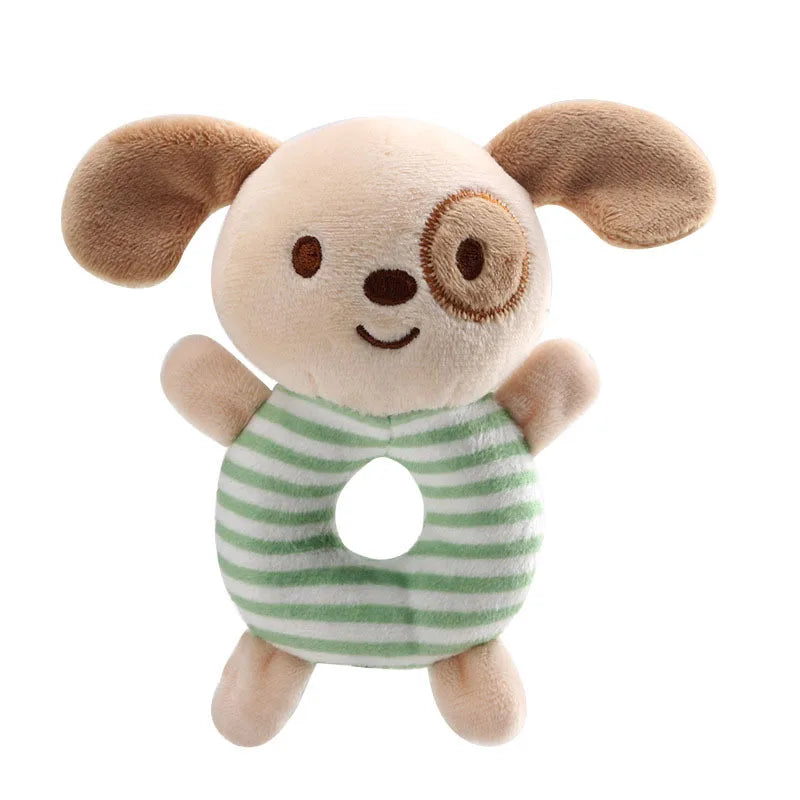 Sonaglio Peluche per Neonato con Anello da Afferrare – Gioco Sensoriale Morbido a Forma di Animale
