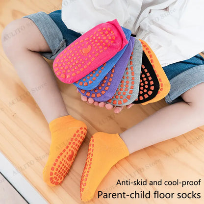 Calzini Antiscivolo per Bambini in Cotone Traspirante | Ideali per Casa, Asilo e Outdoor