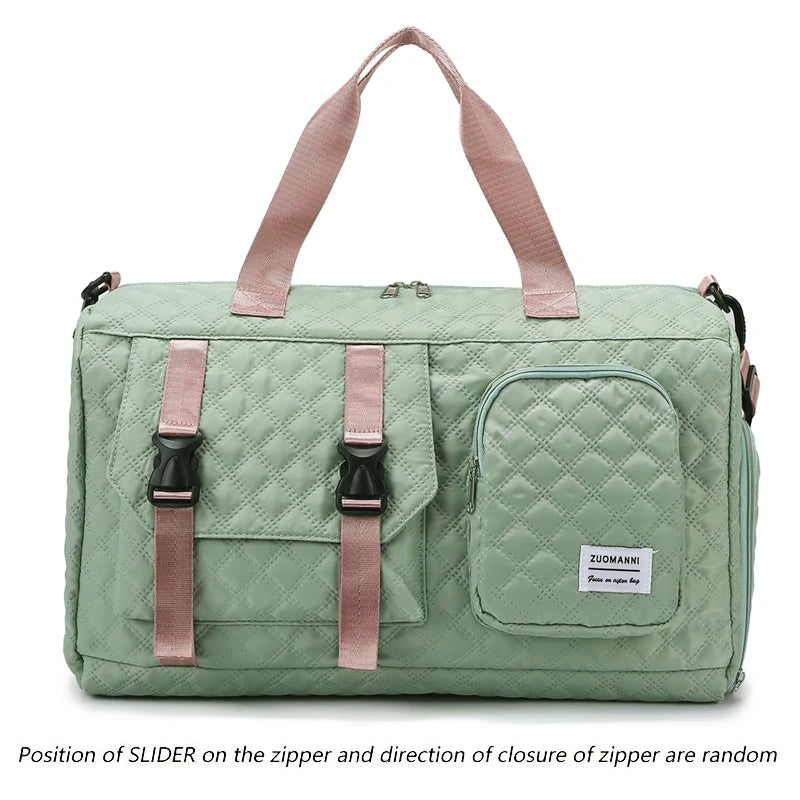 Borsone da Viaggio in Nylon Impermeabile con Scomparti Separati - Borsa Mamma Organizer Multifunzione