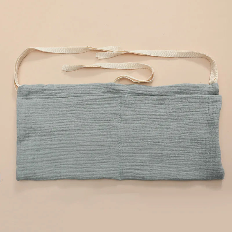 Organizer da Culla in Cotone – Porta Pannolini e Accessori Neonato con Doppia Tasca