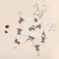 Copertina Doudou per Neonati in Mussola di Cotone – Coniglietto con Orecchie a Fantasia
