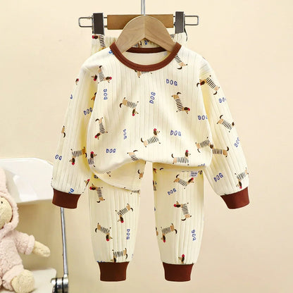 Pigiama Bambino in Cotone a Maniche Lunghe – Maglia e Pantaloni