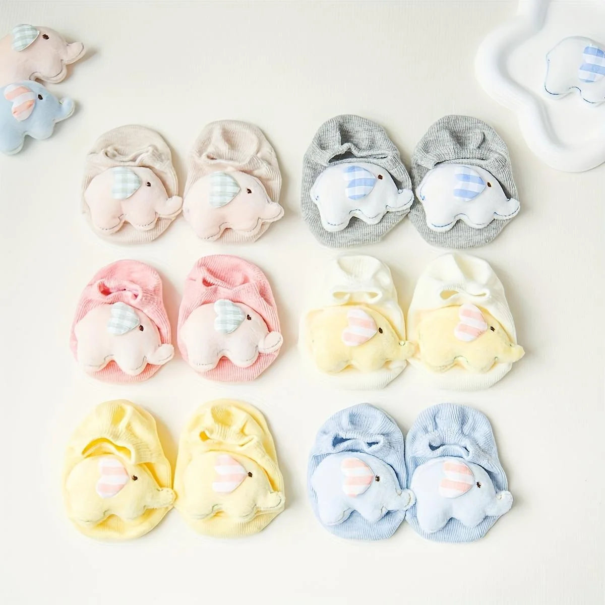 Calzini per Neonato con Animaletti 3D in Cotone | Morbidi e Traspiranti 0-1 Anni