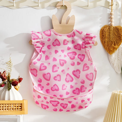 Bavaglino Impermeabile con Tasca Raccogli-Pappa – Pettorina Pappa Lavabile e Antimacchia per Bambini 1-3 Anni