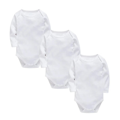 Body Neonato a Manica Lunga 100% Cotone – Bianco Unisex