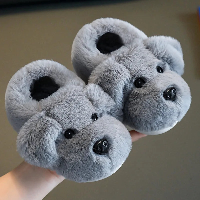 Pantofole Invernali Bambini Antiscivolo – Ciabatte Morbide in Peluche con Elastico al Tallone