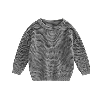 Maglione in Maglia per Bambini e Neonati in Cotone – Pullover a Maniche Lunghe Unisex per Autunno e Inverno