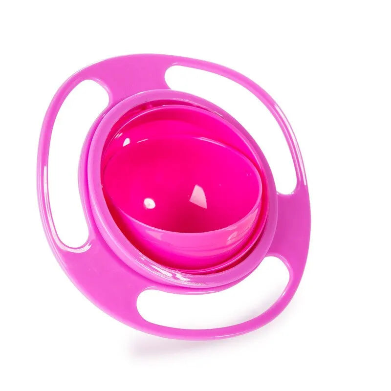 Ciotola Pappa Antirovesciamento per Bambini – Piatto Rotante a 360° con Manici e Coperchio