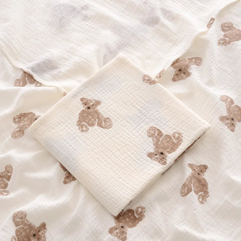 Copertina Neonato in Mussola di Cotone 100×100 cm – Leggera e Traspirante