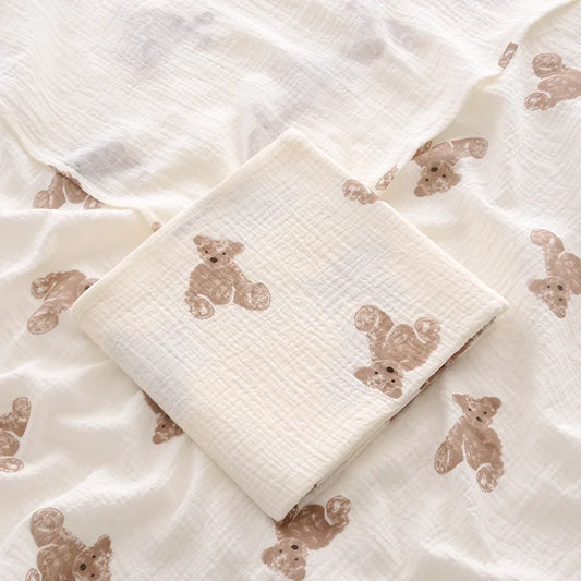 Copertina Neonato in Mussola di Cotone 100×100 cm – Leggera e Traspirante