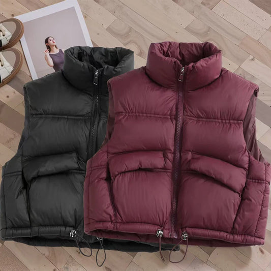 Gilet Imbottito Bambino e Bambina – Smanicato Trapuntato con Collo Alto e Tasche