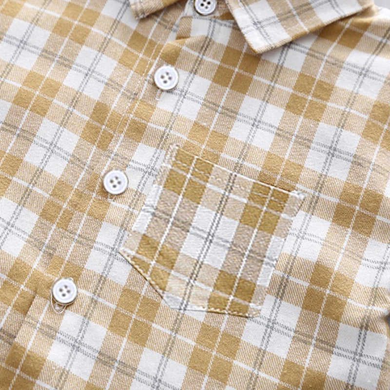 Camicia Bambino a Maniche Lunghe – Modelli a Quadri, Righe e Tinta Unita