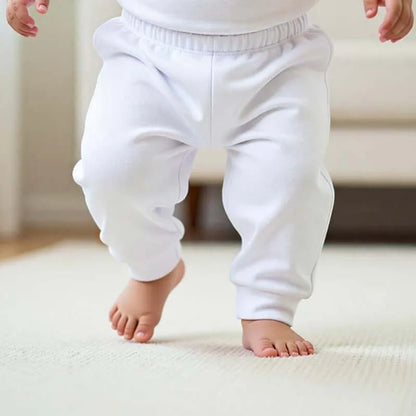 Pantaloni Jogger in Cotone per Neonati e Bambini – Vita Elastica, Morbidi e Comodi (0-24 Mesi)