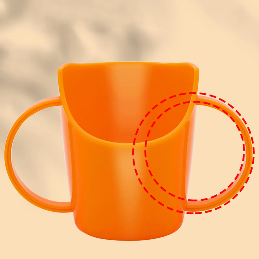 Tazza Inclinata con Manici per Bambini – Bicchiere Educativo 80 ml per l'Apprendimento Autonomo