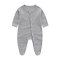 Tutina Intera Neonato 100% Cotone – Manica Lunga con Bottoni Frontali