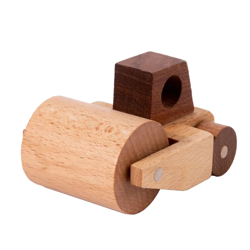 Veicoli in Legno Naturale – Gioco di Ruolo Educativo per Bambini 3+ Anni