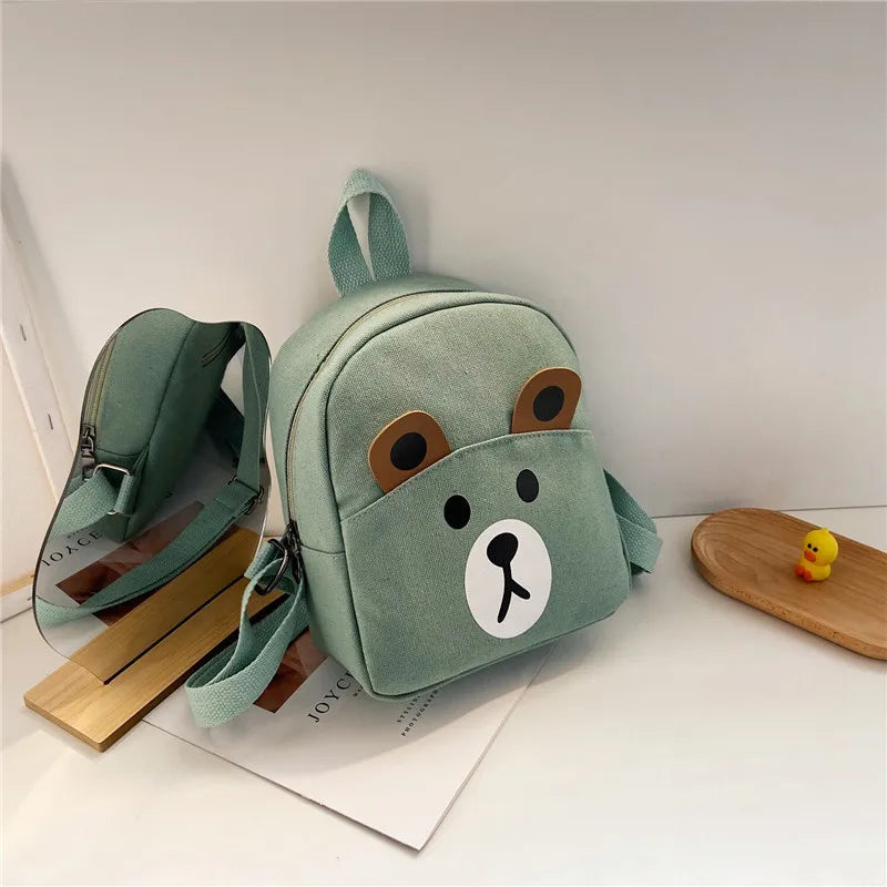 Zainetto Bambino con Animaletto – Mini Zaino in Tela per Asilo e Piccole Uscite